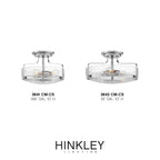 Hinkley Lighting 3643CM-CS Chrome with Clear Seedy glass Large Semi-flush Mount Image 2