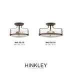 Hinkley Lighting 3643OZ-CS Oil Rubbed Bronze with Clear Seedy glass Large Semi-flush Mount Image 2