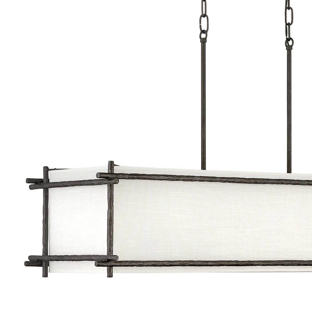 Hinkley Lighting 3676FE Forged Iron Six Light Linear Image 2