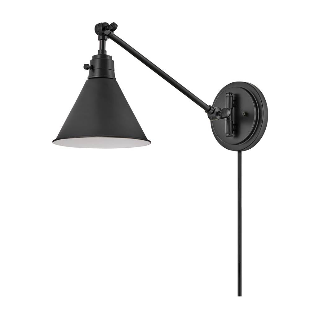 Hinkley Lighting 3690BK Black Small Single Light Sconce Image 5