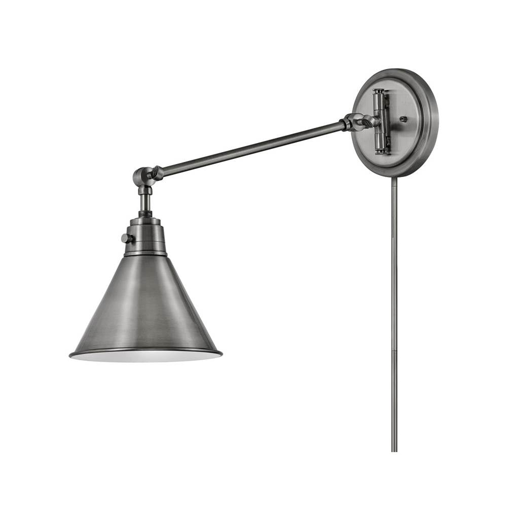 Hinkley Lighting 3690PL Polished Antique Nickel Small Single Light Sconce Image 3