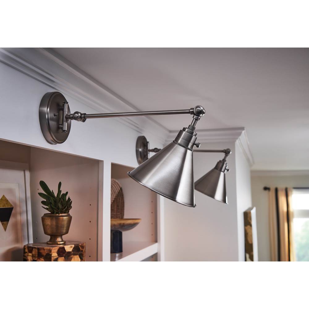 Hinkley Lighting 3690PL Polished Antique Nickel Small Single Light Sconce Image 2