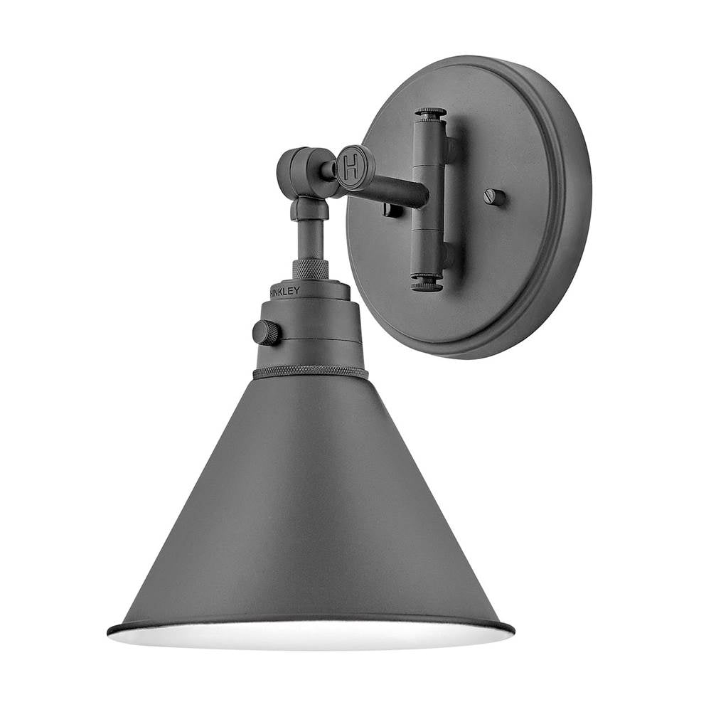 Hinkley Lighting 3691BK Black Small Single Light Sconce Image 1