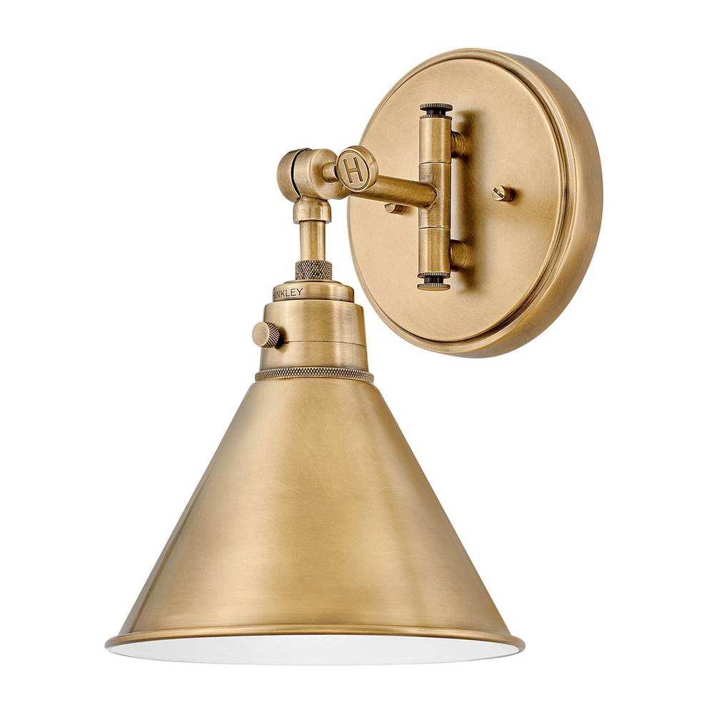 Hinkley Lighting 3691HB Heritage Brass Small Single Light Sconce Image 1