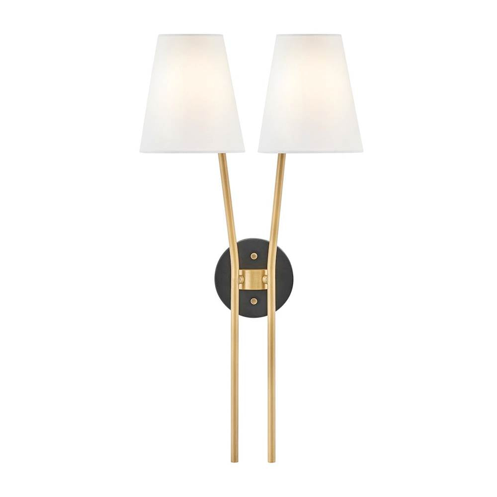 Hinkley Lighting 37382HB Heritage Brass Two Light Sconce Image 1