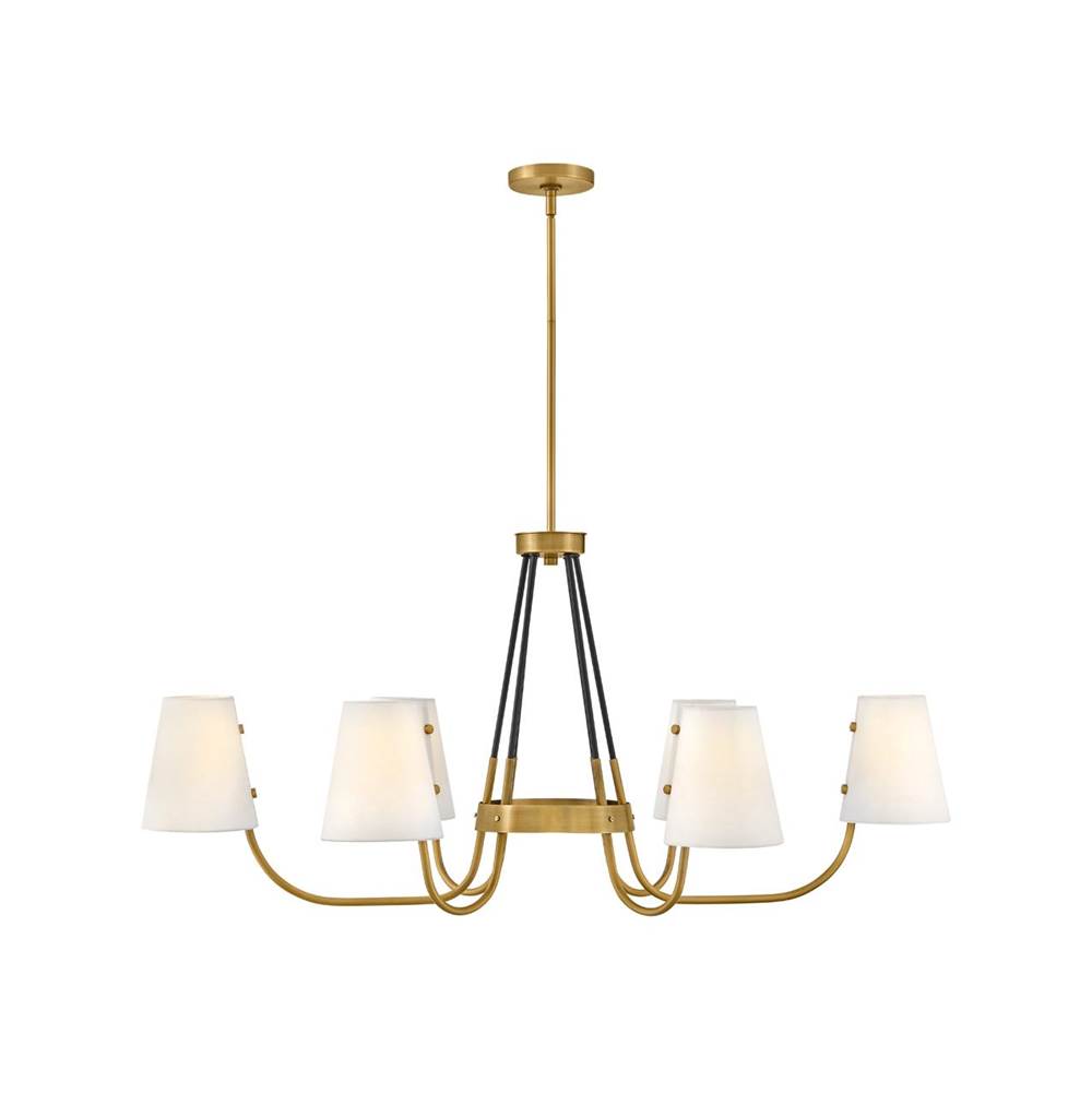 Hinkley Lighting 37388HB Heritage Brass Six Light Linear Image 1