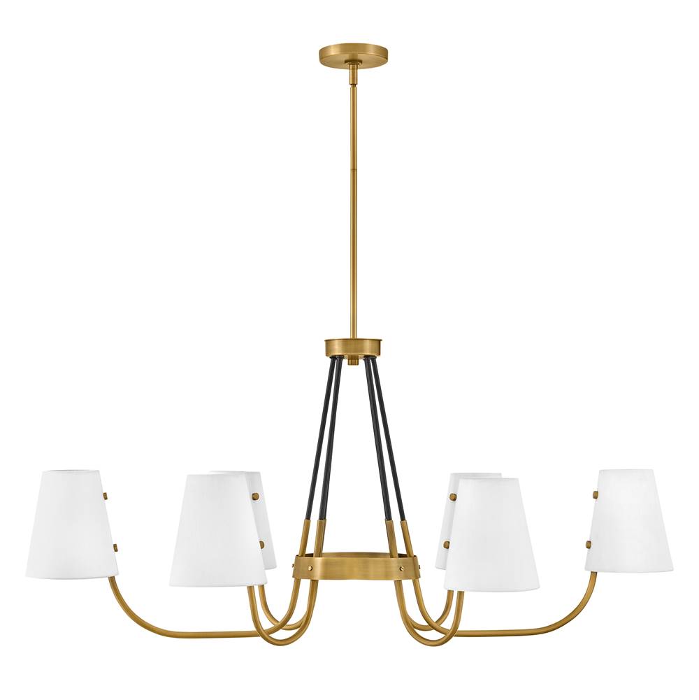 Hinkley Lighting 37388HB Heritage Brass Six Light Linear Image 6