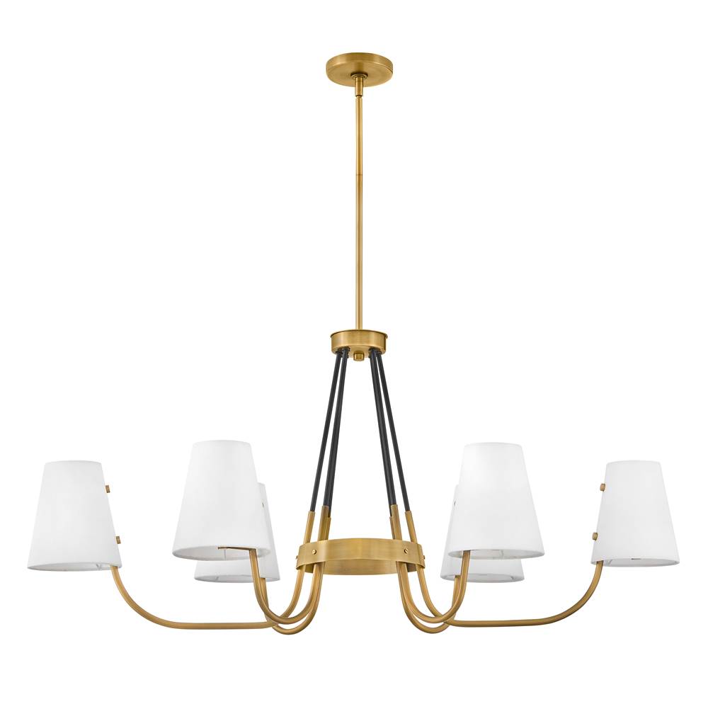 Hinkley Lighting 37388HB Heritage Brass Six Light Linear Image 4