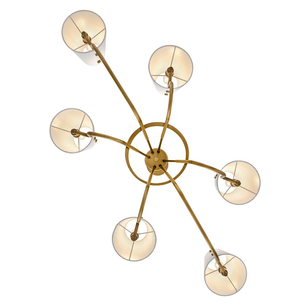 Hinkley Lighting 37388HB Heritage Brass Six Light Linear Image 3