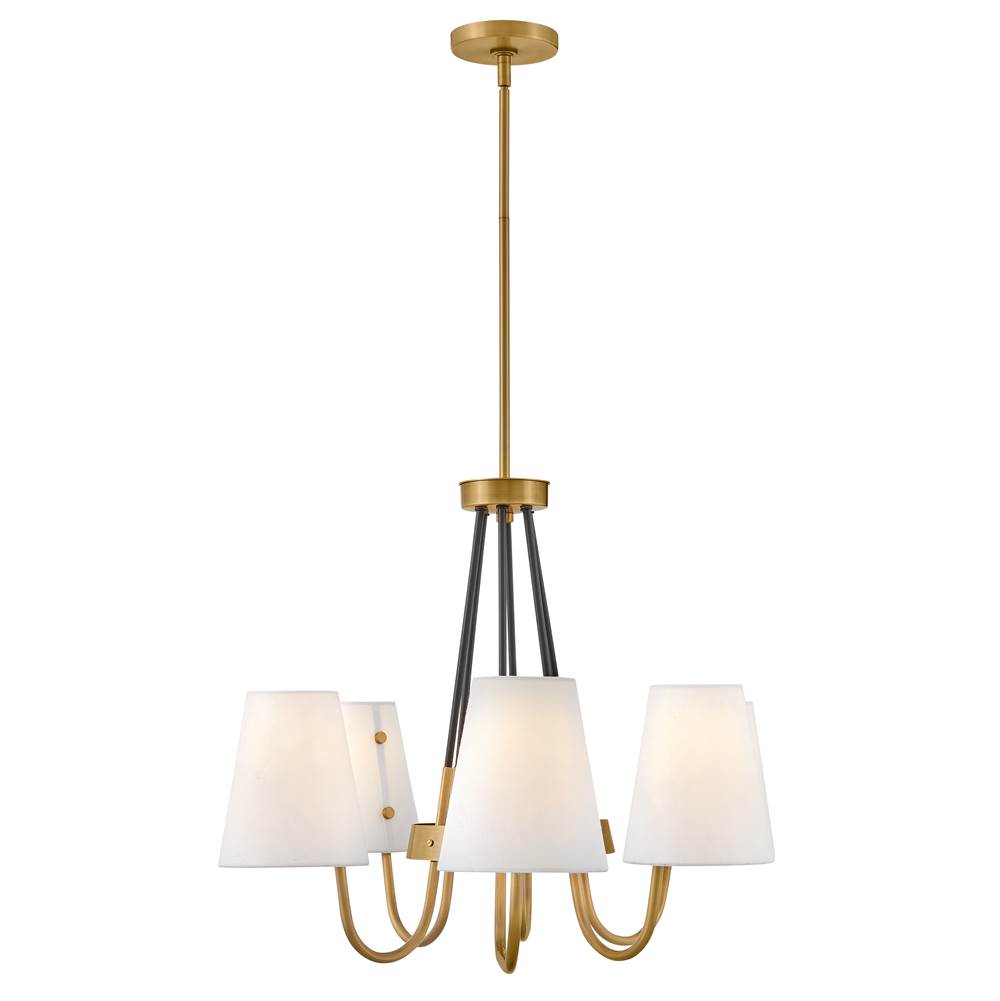 Hinkley Lighting 37388HB Heritage Brass Six Light Linear Image 2