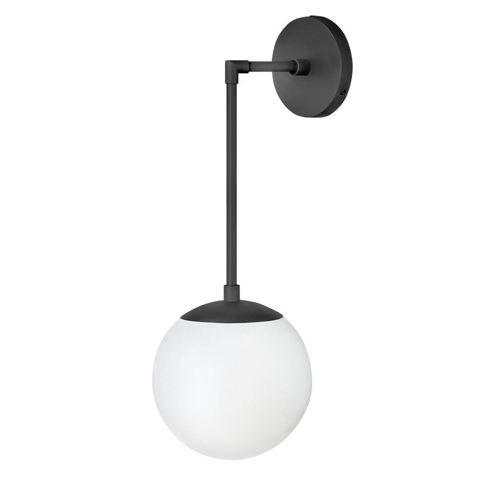 Hinkley Lighting 3742BK-WH Black Single Light Sconce Image 1