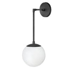 Hinkley Lighting 3742BK-WH Black Single Light Sconce Image 1