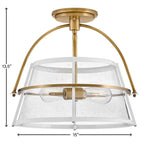 Hinkley Lighting 38111HB-PT Heritage Brass Medium Semi-flush Mount Image 4