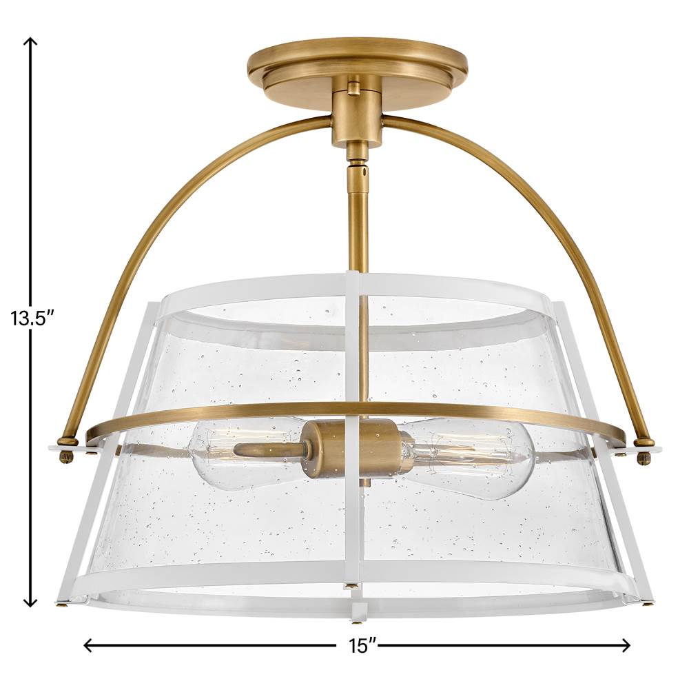 Hinkley Lighting 38111HB-PT Heritage Brass Medium Semi-flush Mount Image 4