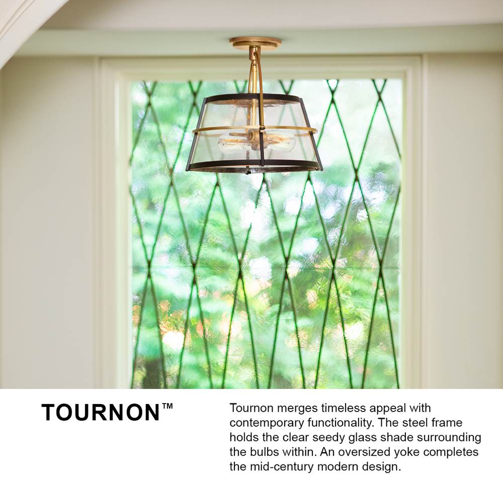 Hinkley Lighting 38111HB-PT Heritage Brass Medium Semi-flush Mount Image 3
