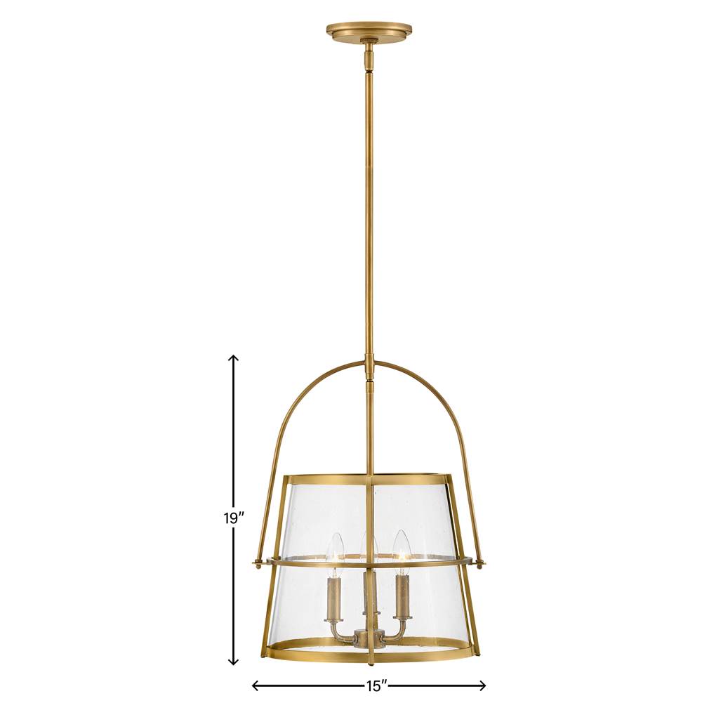 Hinkley Lighting 38113HB-HB Heritage Brass Medium Pendant Image 2