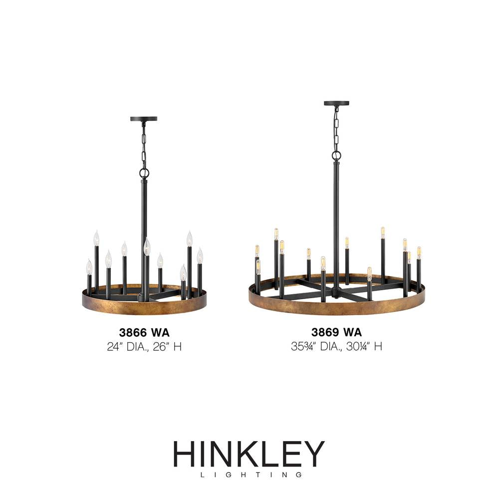 Hinkley Lighting 3866WA Weathered Brass Medium Single Tier Image 2