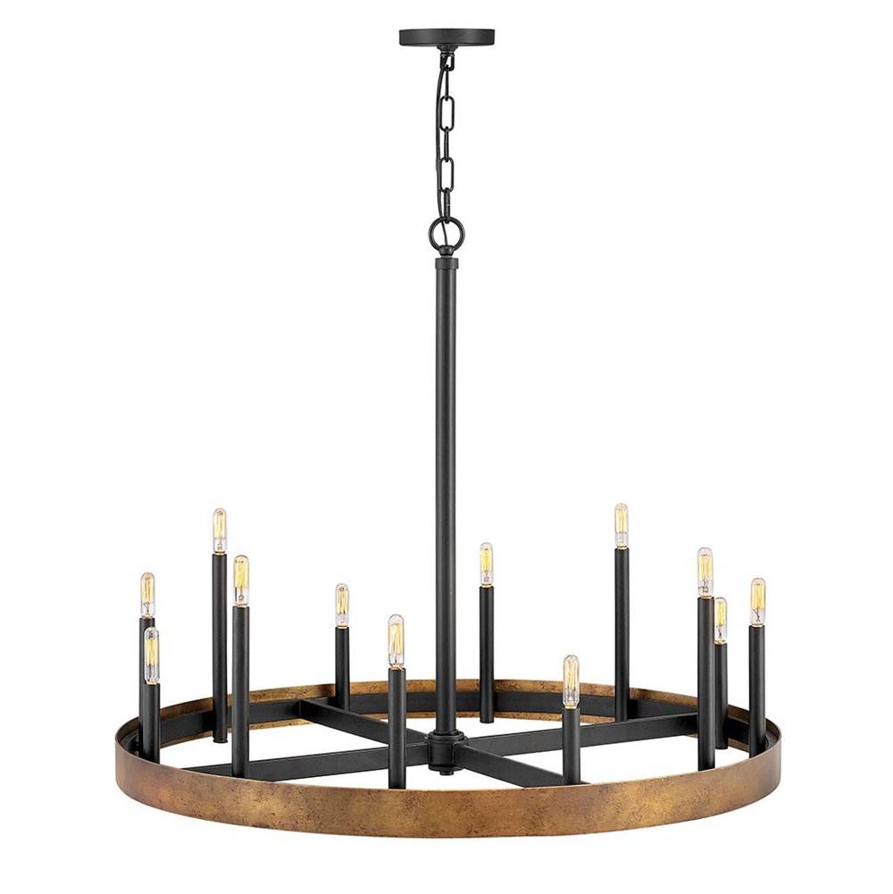 Hinkley Lighting 3869WA Weathered Brass Large Single Tier Image 1