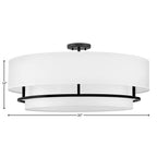 Hinkley Lighting 38895BK Black Extra Large Convertible Semi-flush Mount Image 3