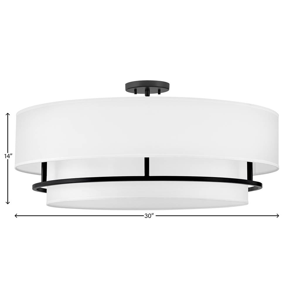 Hinkley Lighting 38895BK Black Extra Large Convertible Semi-flush Mount Image 3