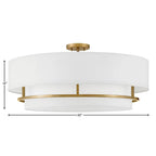 Hinkley Lighting 38895LCB Lacquered Brass Extra Large Convertible Semi-flush Mount Image 3