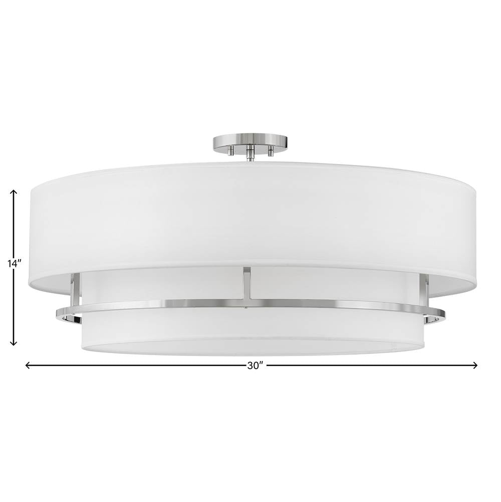 Hinkley Lighting 38895PN Polished Nickel Extra Large Convertible Semi-flush Mount Image 3