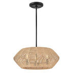 Hinkley Lighting 40383BLK-CML Black,Camel Rattan Small Convertible Drum Image 3