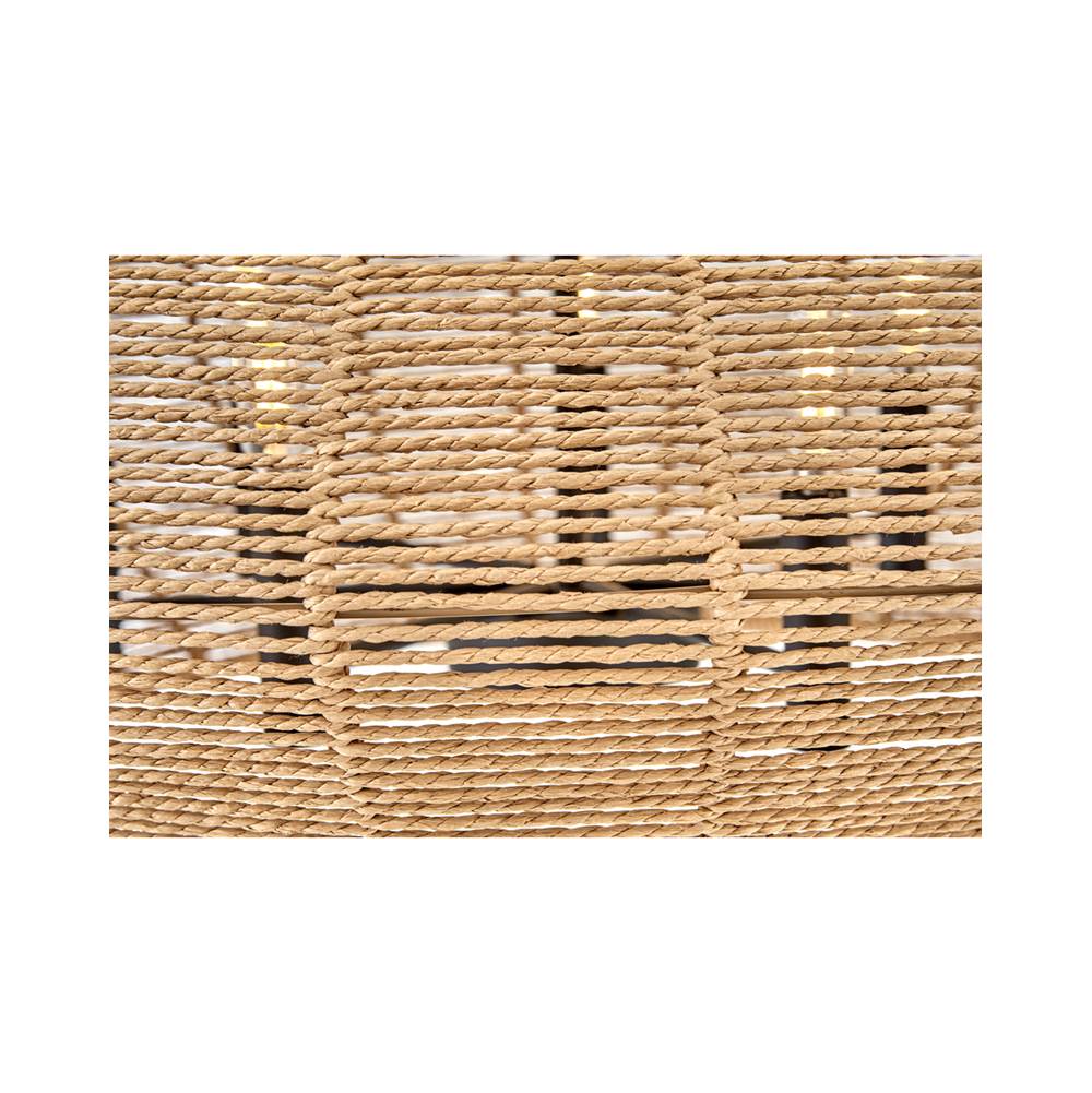 Hinkley Lighting 40384BLK-CML Black,Camel Rattan Medium Convertible Drum Image 2