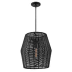 Hinkley Lighting 40387BLK Black,White Large Convertible Pendant Image 2