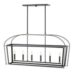 Hinkley Lighting 4054BK Black Six Light Open Frame Linear Image 1