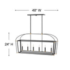 Hinkley Lighting Selby Six Light Open Frame Linear