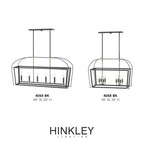 Hinkley Lighting 4054BK Black Six Light Open Frame Linear Image 2