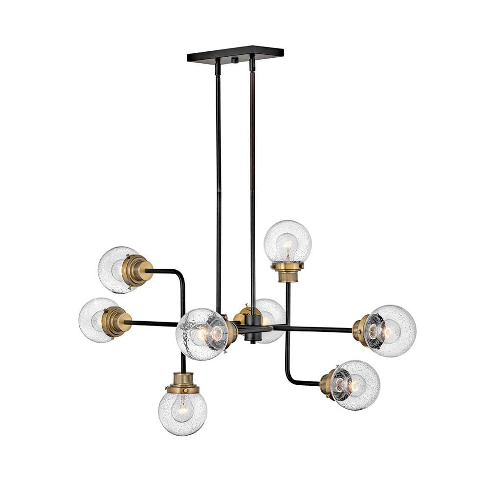 Hinkley Lighting 40698BK Black Eight Light Linear Image 1