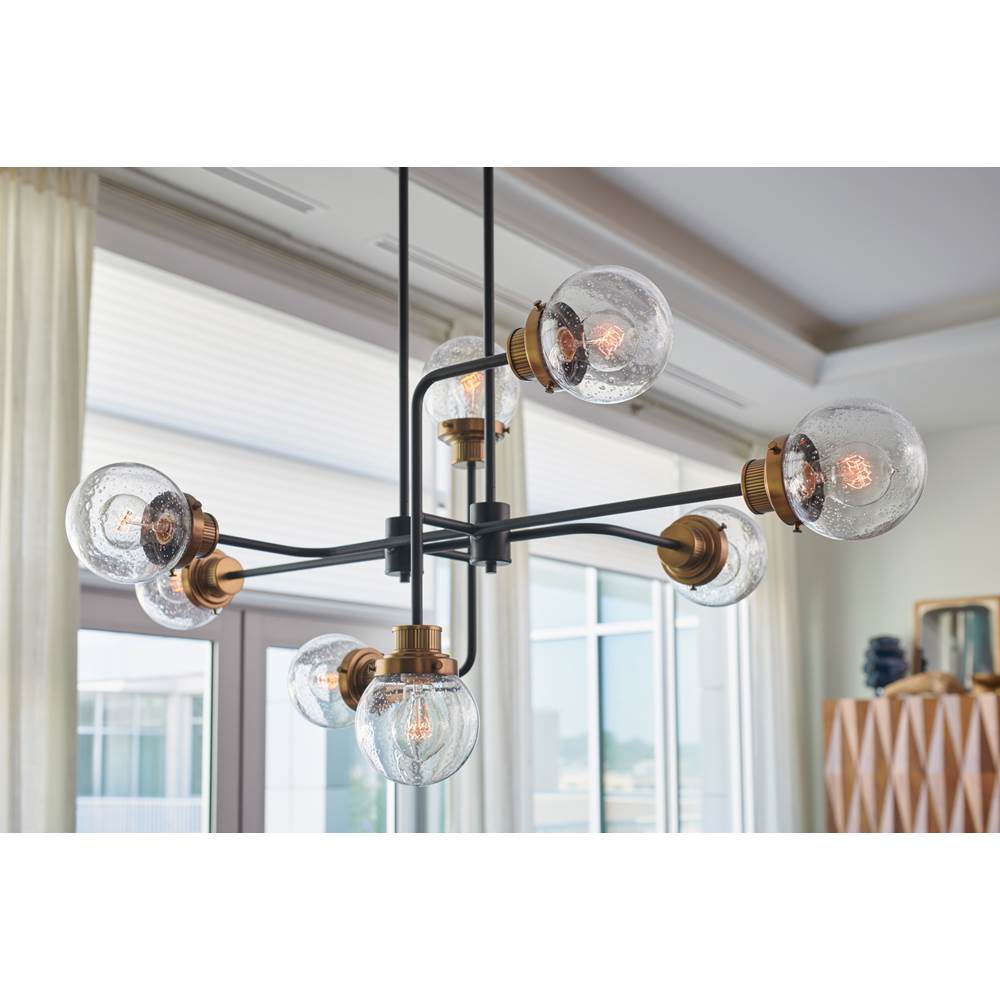 Hinkley Lighting 40698BK Black Eight Light Linear Image 2