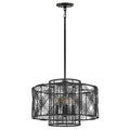 Hinkley Lighting 41063BLK Black,White Large Convertible Pendant Image 1
