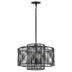 Hinkley Lighting 41063BLK Black,White Large Convertible Pendant Image 1