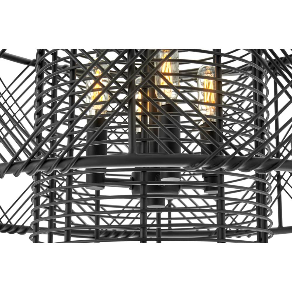Hinkley Lighting 41063BLK Black,White Large Convertible Pendant Image 2