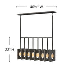 Hinkley Lighting Ludlow Eight Light Linear