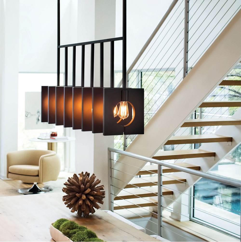Hinkley Lighting 41315BGR Brushed Graphite Eight Light Linear Image 4