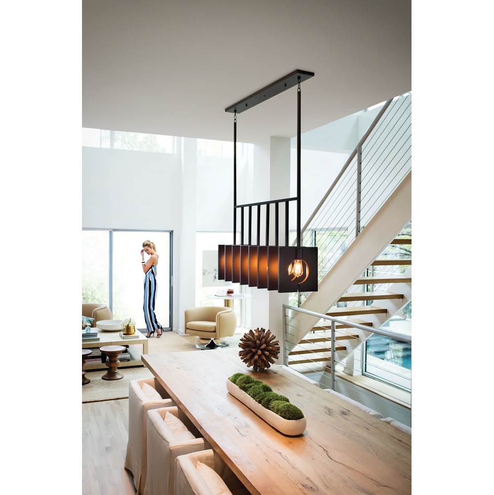 Hinkley Lighting 41315BGR Brushed Graphite Eight Light Linear Image 2
