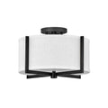 Hinkley Lighting 41706BK Black Small Semi-flush Mount Image 1