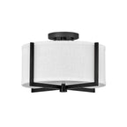 Hinkley Lighting 41706BK Black Small Semi-flush Mount Image 1