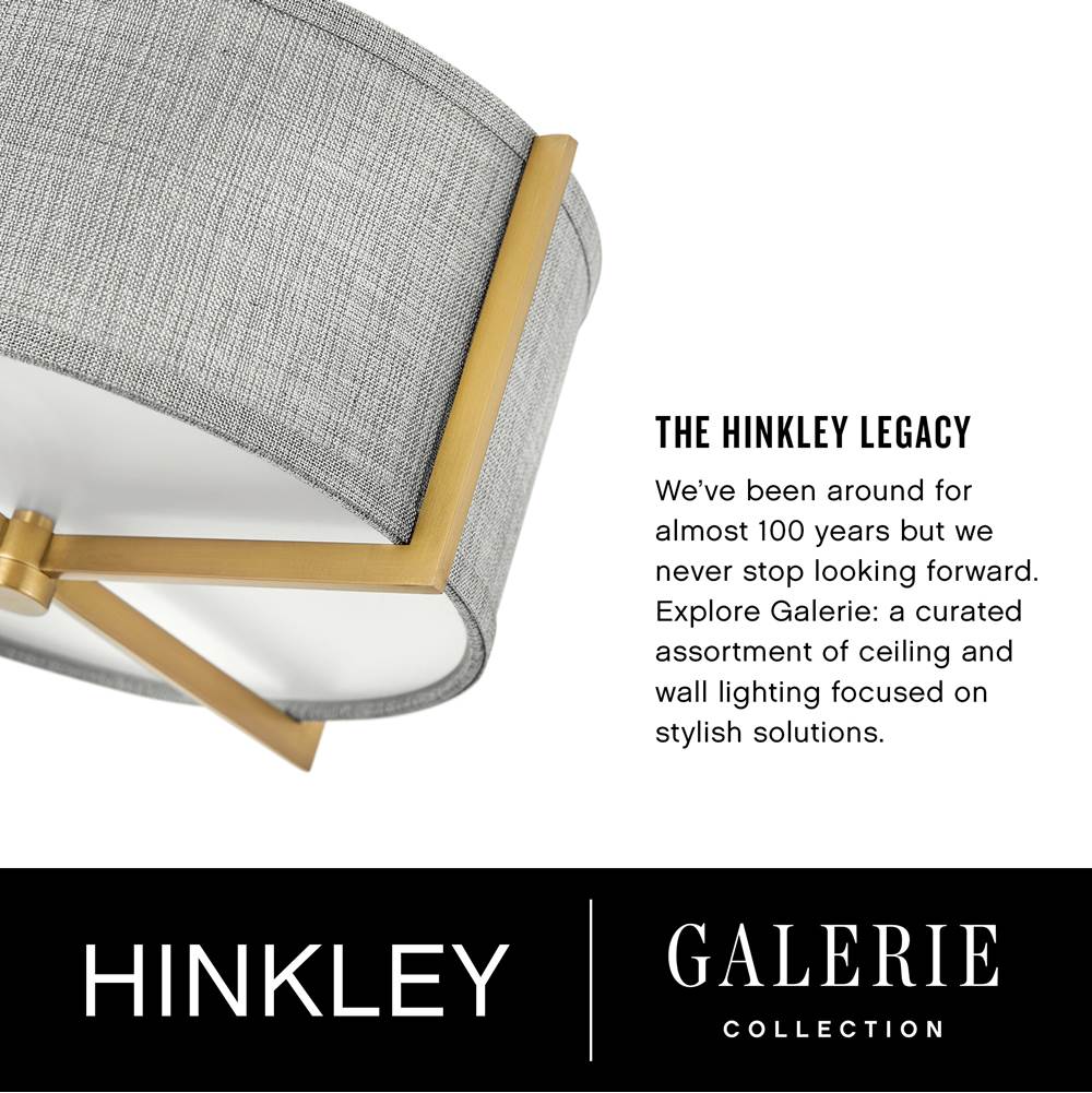Hinkley Lighting 41706HB Heritage Brass Small Semi-flush Mount Image 2
