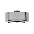Hinkley Lighting 41707BK Black Medium Semi-flush Mount Image 1