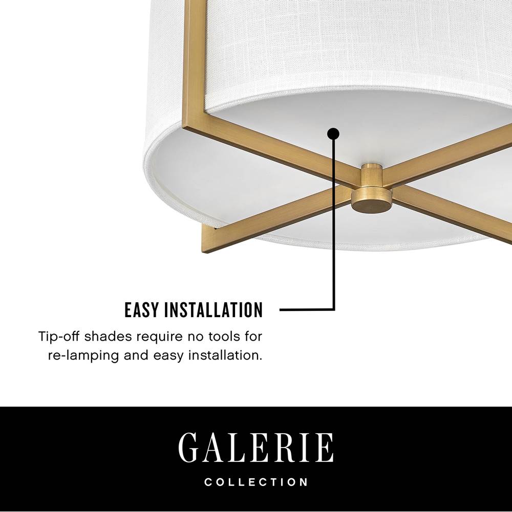Hinkley Lighting 41709BK Black Large Semi-flush Mount Image 4