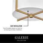 Hinkley Lighting 41709HB Heritage Brass Large Semi-flush Mount Image 4