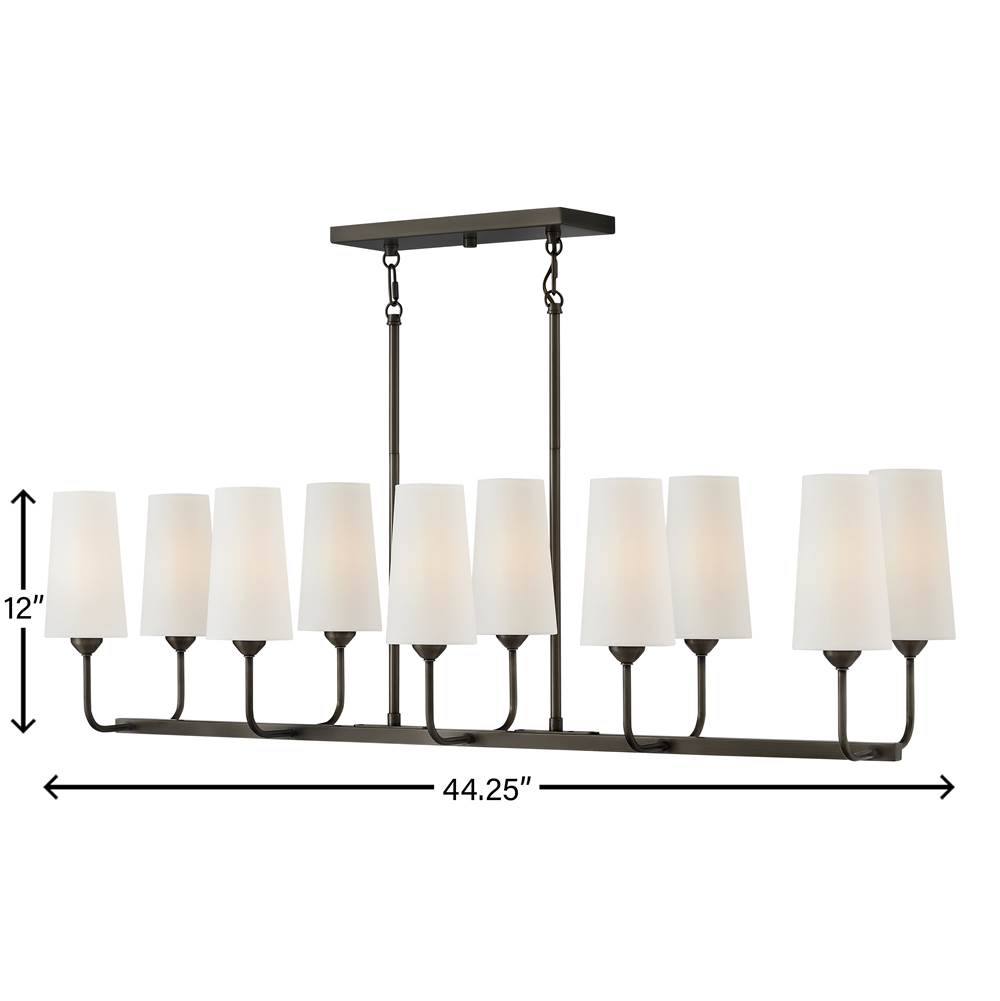 Hinkley Lighting 45005BX Black Oxide Ten Light Linear Image 3