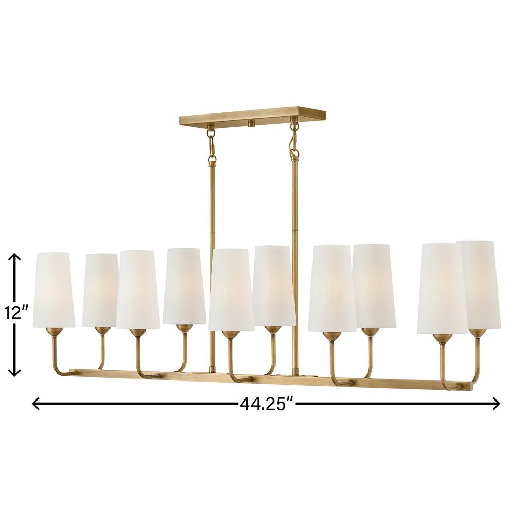 Hinkley Lighting 45005HB Heritage Brass Ten Light Linear Image 3