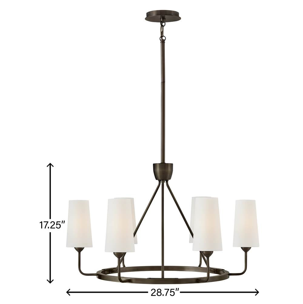 Hinkley Lighting 45006BX Black Oxide Medium Single Tier Pendant Image 3