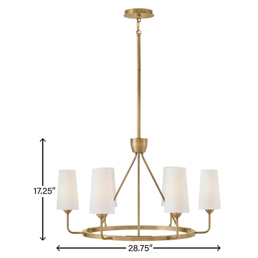 Hinkley Lighting 45006HB Heritage Brass Medium Single Tier Pendant Image 3